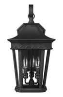20-1/4 in. 60W 3-Light Outdoor Wall Sconce in Black
