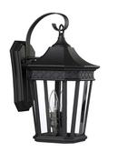 Signature Hardware Black 16-5/8 in. 60W 2-Light Outdoor Wall Sconce 