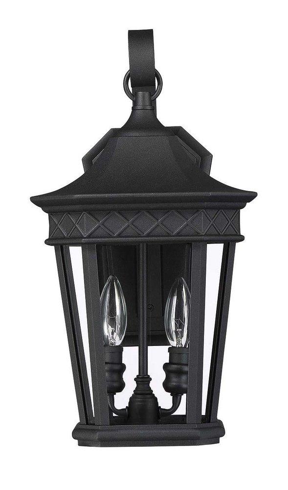 Signature Hardware Black 16-5/8 in. 60W 2-Light Outdoor Wall Sconce 