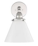 11-1/8 in. 60W 1-Light Wall Sconce in Polished Nickel