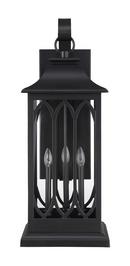 28-1/8 in. 60W 3-Light Outdoor Wall Sconce in Smooth Bronze