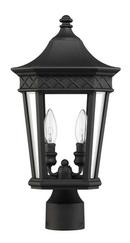 60W 2-Light Post Lantern in Black