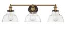 8-3/4 in. 100W 3-Light Bath Light in Oil Rubbed Bronze with Antique Brass