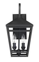 16-1/8 in. 60W 2-Light Outdoor Wall Sconce in Black