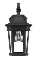 13-1/8 in. 100W 1-Light Outdoor Wall Sconce in Black