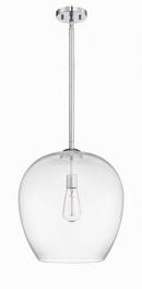 15-3/4 in. 60W 1-Light Medium Pendant with Clear Glass in Polished Chrome