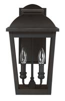 15-1/2 in. 60W 2-Light Outdoor Wall Sconce in Oil Rubbed Bronze