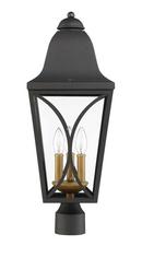 60W 3-Light Post Lantern in Black Bronze