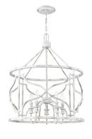 22-1/4 in. 60W 5-Light Pendant in Weathered White