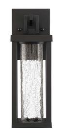 13-5/8 in. 6W 1-Light Outdoor Wall Sconce in Black