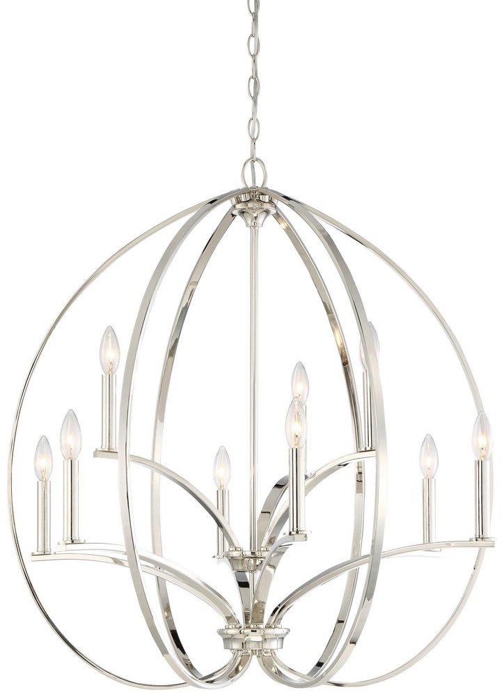 Minka Lavery Nickel 60W 9-Light Chandelier 