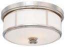 16 in. 60W 3-Light Medium E-26 Incandescent Flush Mount Ceiling Fixture in Polished Nickel