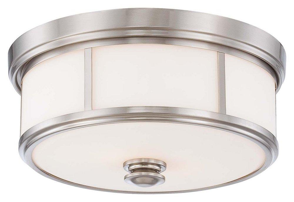 Minka Lavery Brushed Nickel 3-Light Medium E-26 Flush Mount Ceiling Fixture in Brushed Nickel 
