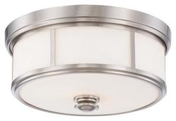 16 in. Flush Mount Ceiling Light in Brushed Nickel