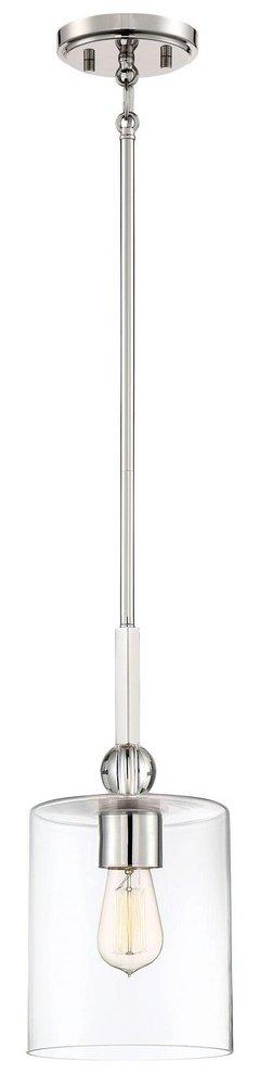 Minka Lavery Polished Nickel 60W 1-Light ST58 Medium E-26 LED Mini Pendant with Clear Glass 