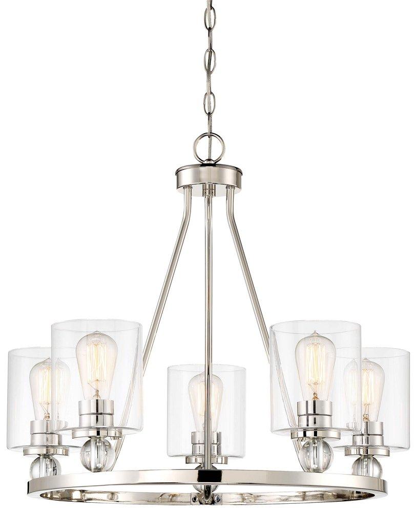 Minka Lavery Polished Nickel 100W 5-Light Medium E-26 Chandelier 