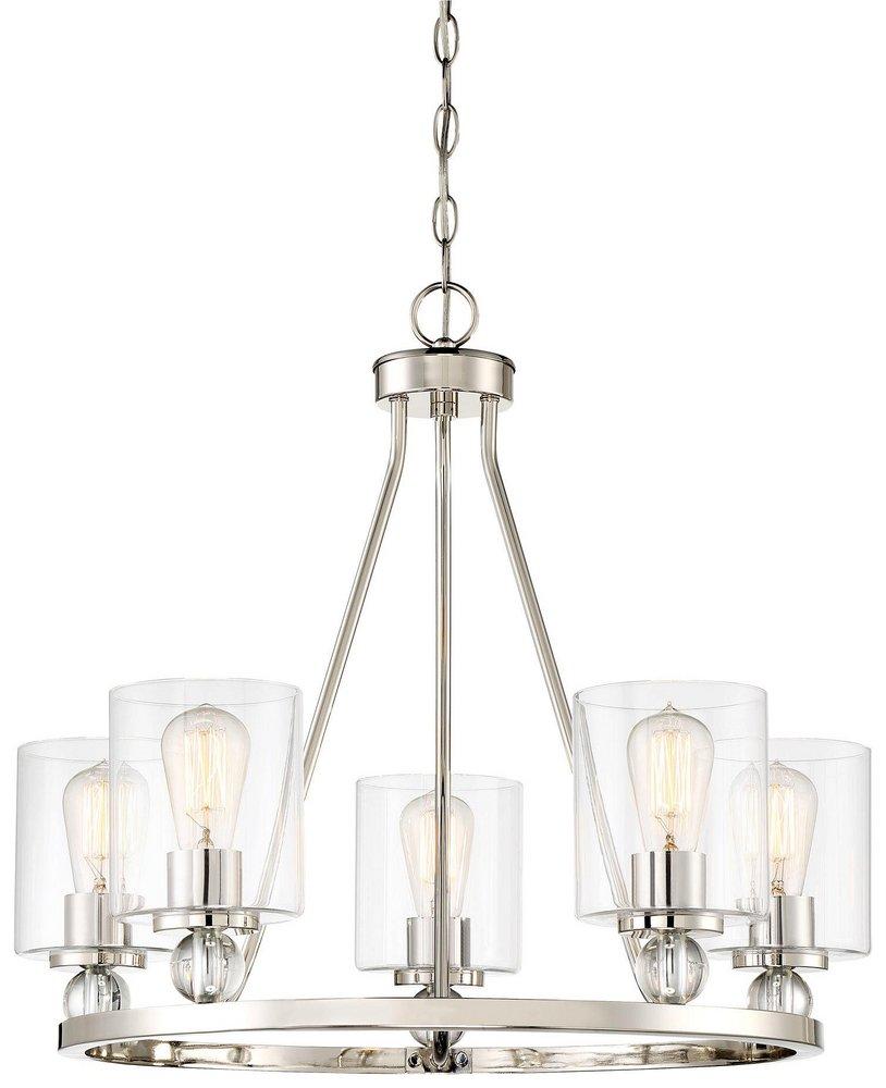 Minka Lavery Polished Nickel 100W 5-Light Medium E-26 Chandelier 