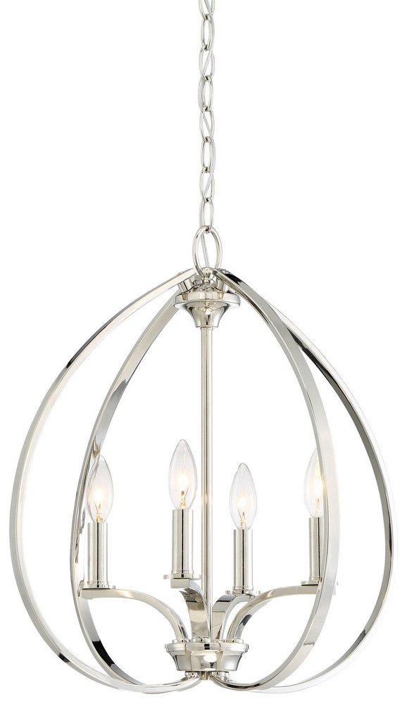 Minka Lavery Polished Nickel 60W 4-Light Pendant 