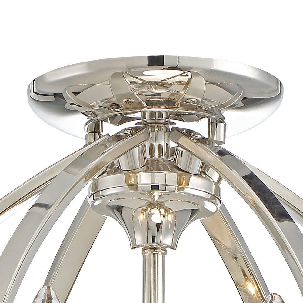Minka Lavery Polished Nickel 60W 3-Light Semi-Flushmount Ceiling Fixture 