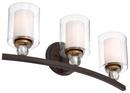 Minka Lavery Painted Bronze/Natural Brushed Brass 60W 3-Light Medium E-26 Incandescent Vanity Fixture 