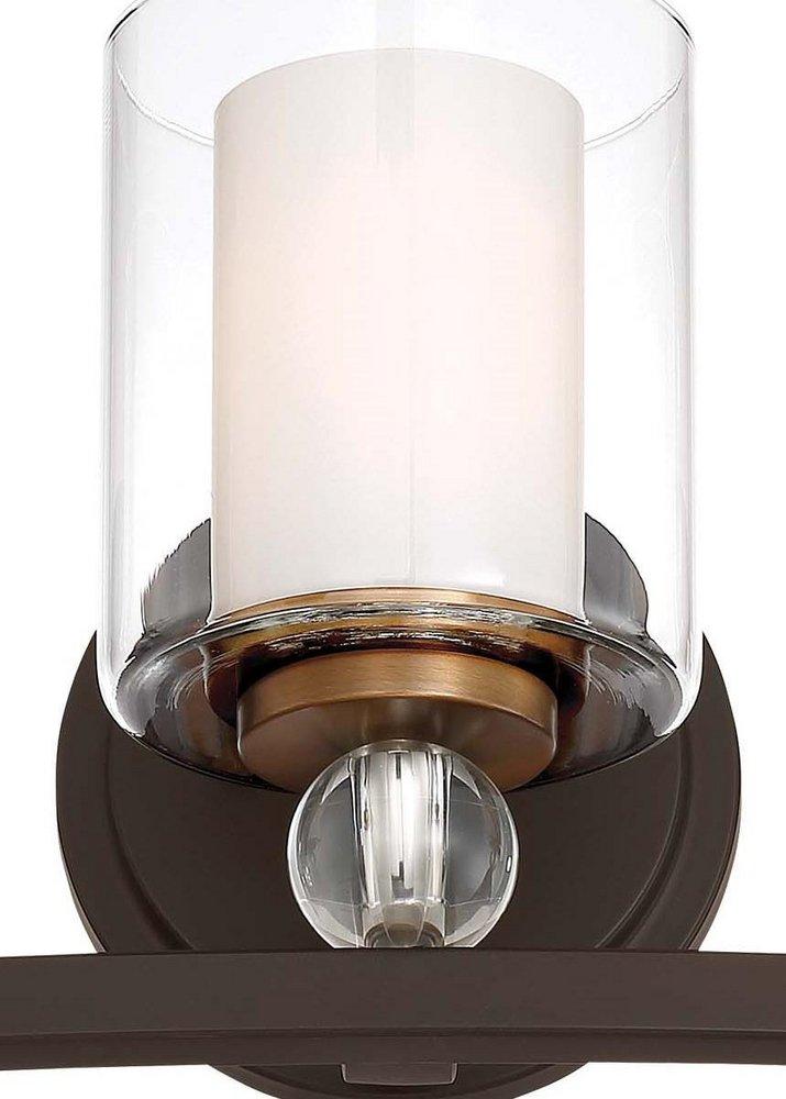 Minka Lavery Painted Bronze/Natural Brushed Brass 60W 3-Light Medium E-26 Incandescent Vanity Fixture 