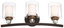 Minka Lavery Painted Bronze/Natural Brushed Brass 60W 3-Light Medium E-26 Incandescent Vanity Fixture 