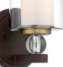 Minka Lavery Painted Bronze/Natural Brushed Brass 100W 1-Light Medium Vanity Fixture 