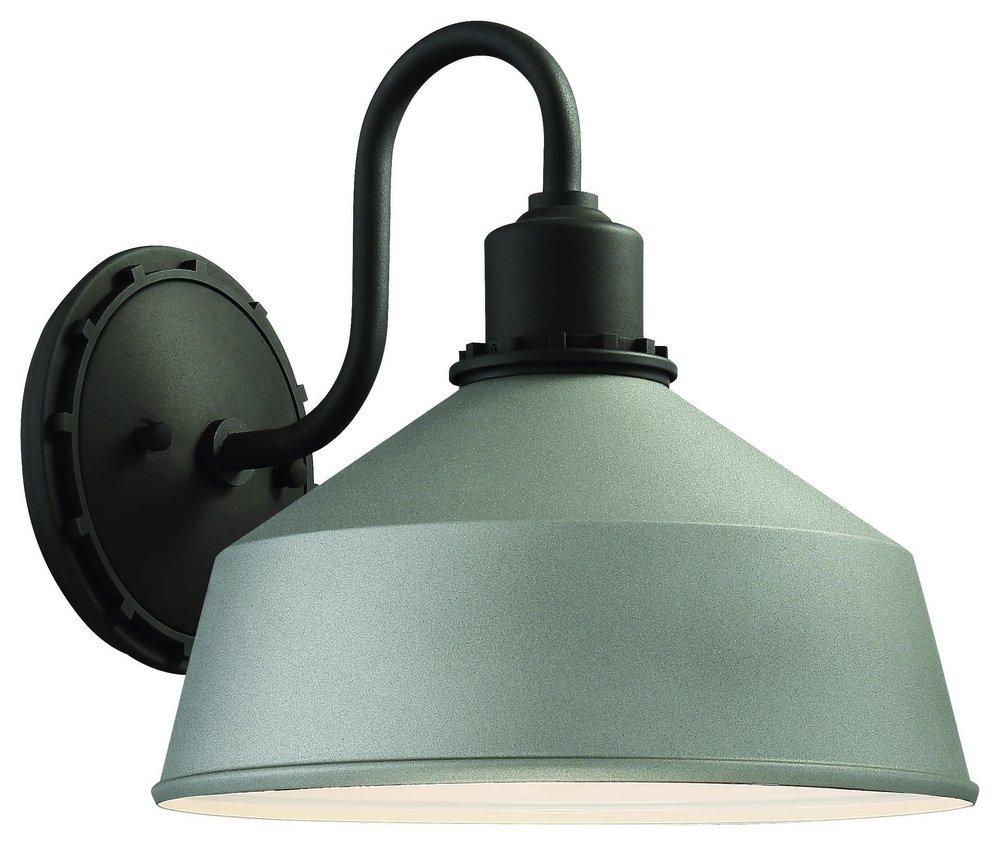 Minka Sand Silver 100W 1-Light Medium E-26 Incandescent Outdoor Wall Sconce 