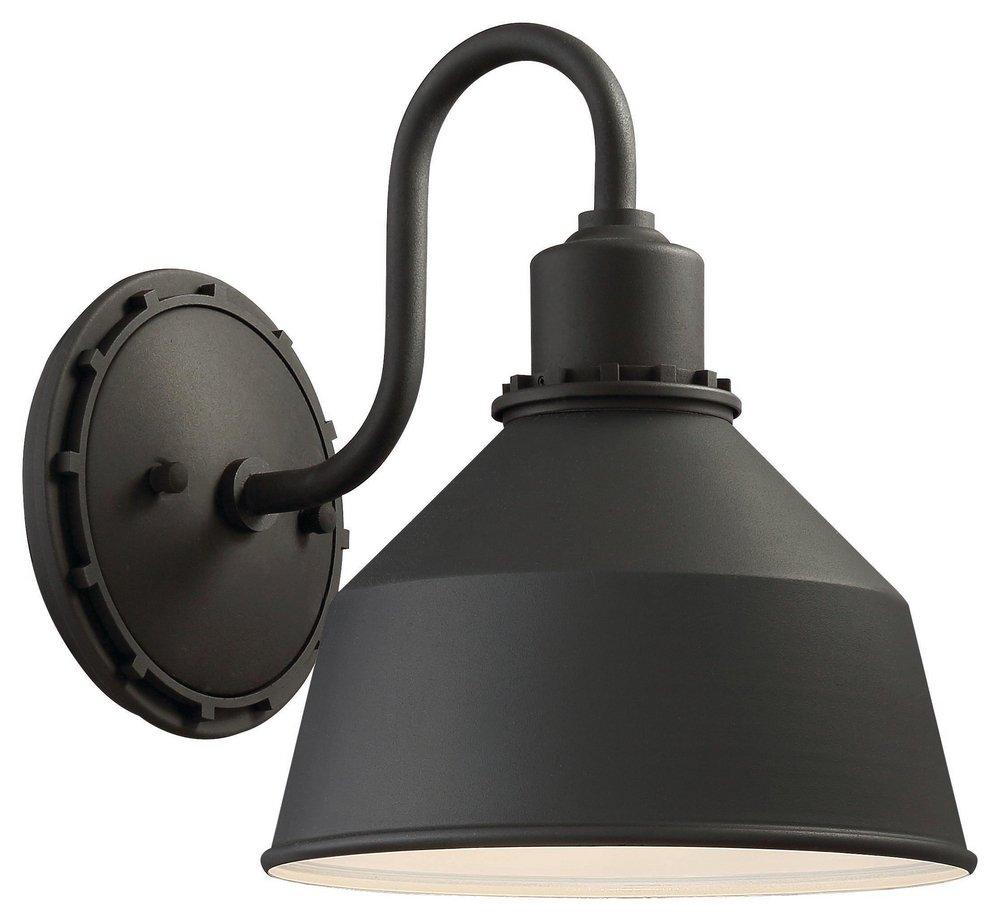 Minka Black 100W 1-Light Medium E-26 Incandescent Outdoor Wall Sconce 