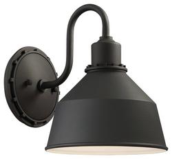 100W 1-Light Medium E-26 Incandescent Outdoor Wall Sconce in Black