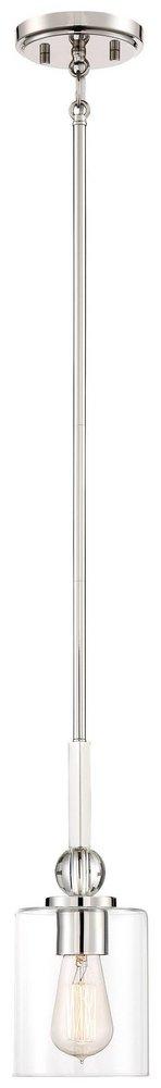 Minka Lavery Polished Nickel 60W 1-Light Candelabra E-12 ST58 Incandescent Mini-Pendant 