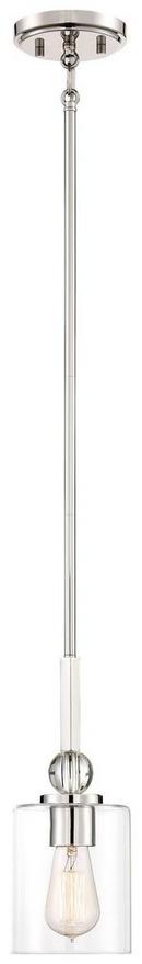 Minka Lavery Polished Nickel 60W 1-Light Candelabra E-12 ST58 Incandescent Mini-Pendant 