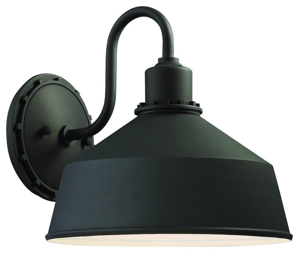 Minka Black 100W 1-Light Medium E-26 Outdoor Wall Sconce 