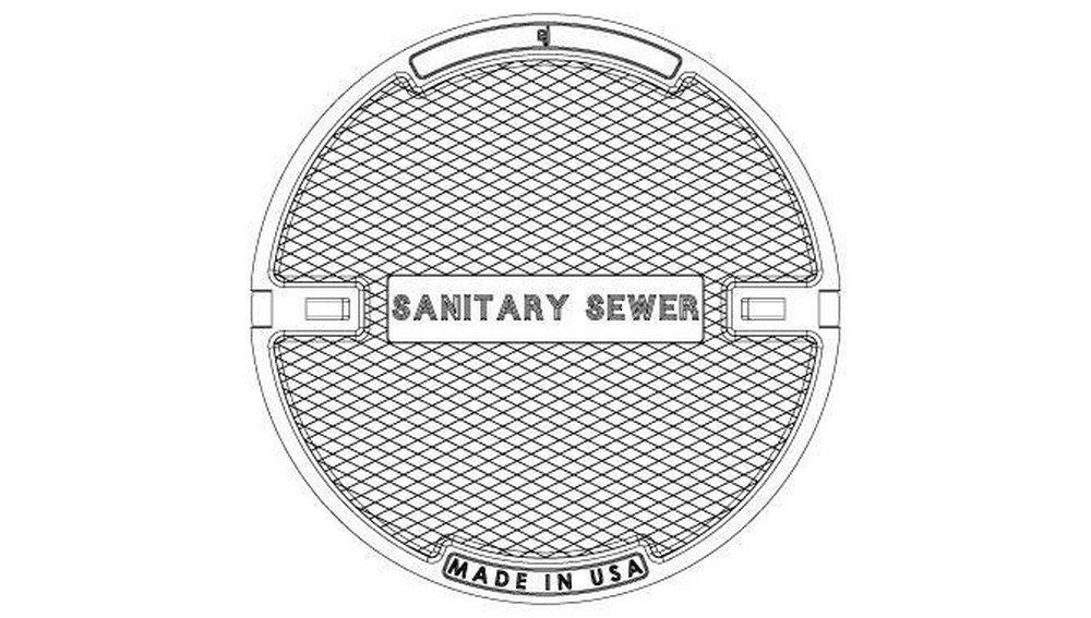 EJ Solid Sanitary Sewer Manhole Cover 
