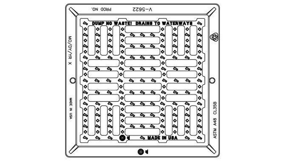 EJ 29-1/4 x 4 in. Ductile Iron Reversible Catch Basin 