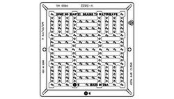 29-1/4 x 29-1/4 x 4 in. Ductile Iron Reversible Catch Basin