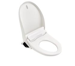 Elongated Closed Front Bidet Toilet Seat with Cover in White