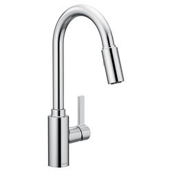 Single Handle Pull Down Kitchen Faucet in Polished Chrome