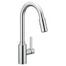 Single Handle Pull Down Kitchen Faucet with Reflex and Power Clean Technology in Polished Chrome