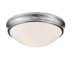 2-Light Flush Mount Ceiling Light in Brushed Nickel
