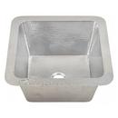 15-5/8 x 15-5/8 in. Drop-in and Undermount Stainless Steel Bar Sink in Hammered Stainless Steel