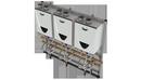 597 MBH Indoor Natural Gas Tankless Wall Mount Rack System