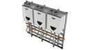 597 MBH Outdoor Natural Gas Tankless Wall Mount Rack System