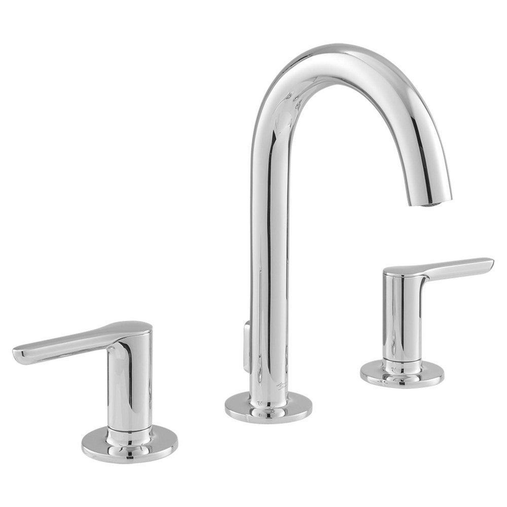 American Standard Polished Chrome Two Handle Widespread Bathroom Sink Faucet with Metal Pop-Up Drain 