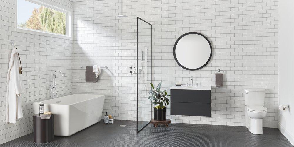 American Standard Polished Chrome Single Function Full Showerhead 