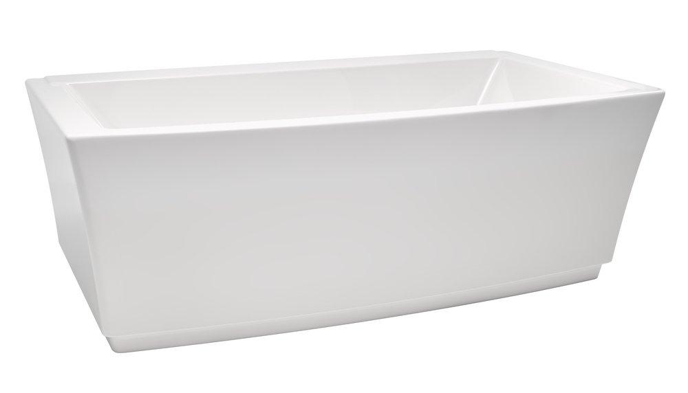 American Standard White 67-15/16 x 36 in. Freestanding Bathtub Center Drain 