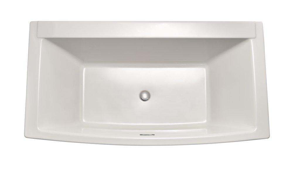 American Standard White 67-15/16 x 36 in. Freestanding Bathtub Center Drain 
