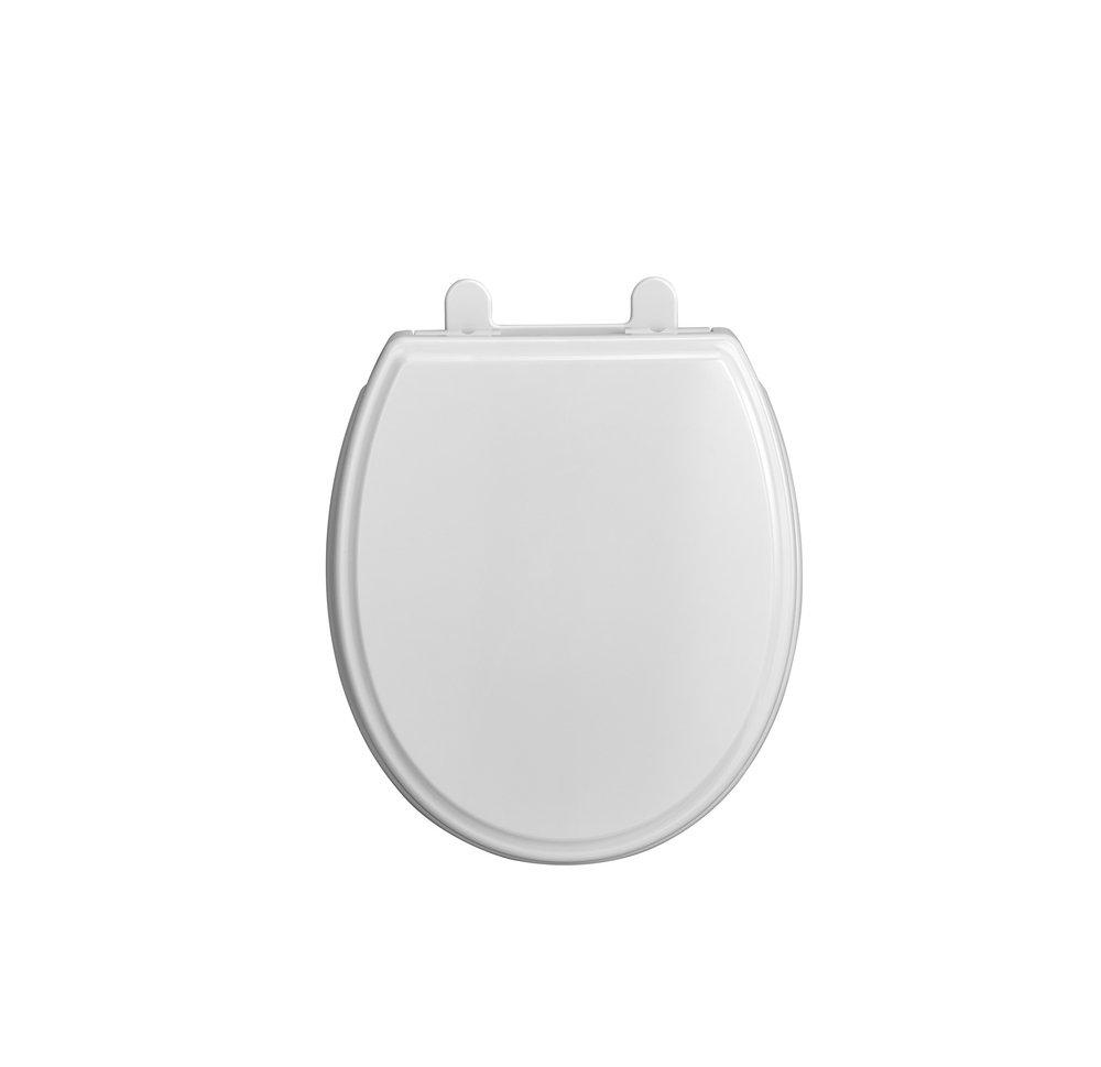 American Standard White Round Closed Front with Cover Toilet Seat 