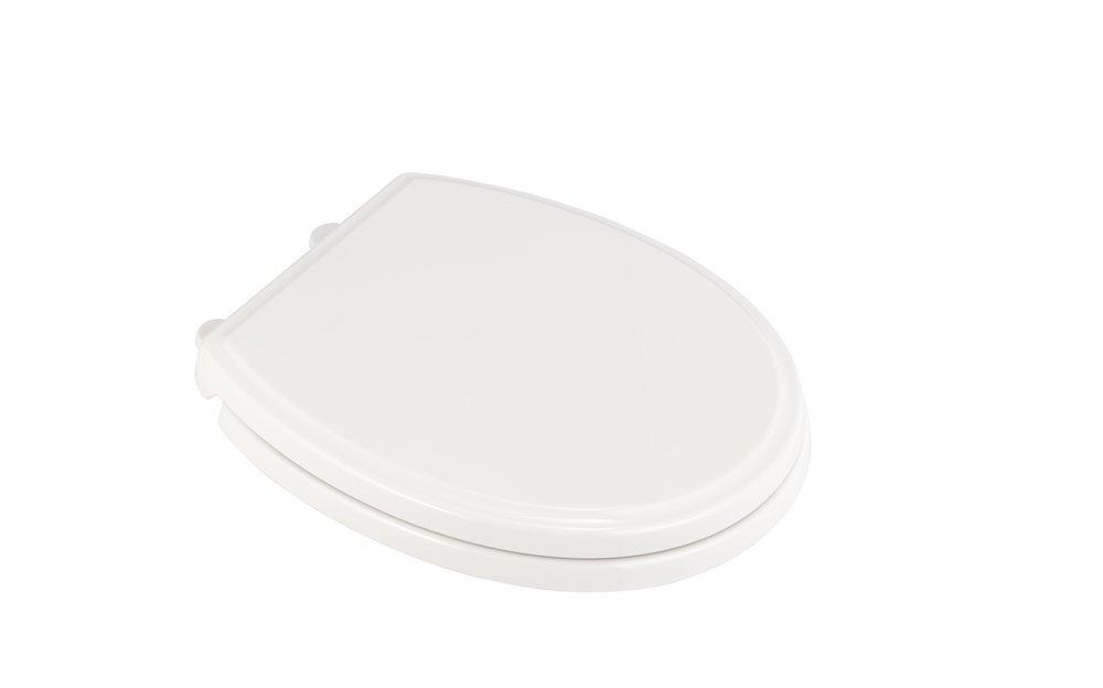 American Standard White Round Closed Front with Cover Toilet Seat 