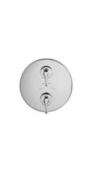 Two Handle Shower Faucet in Polished Chrome Trim Only